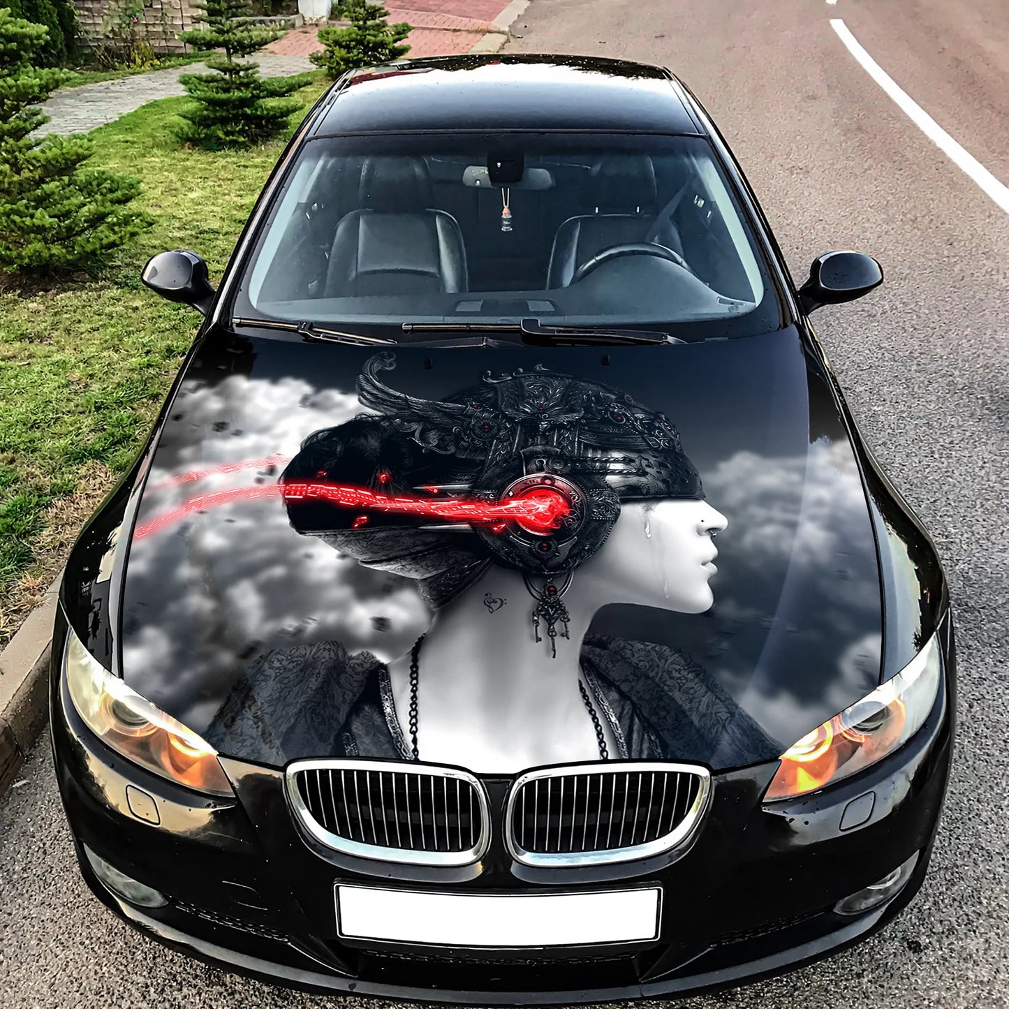 Abstract Girl Hood Wrap – Custom Vinyl Decal for Cars, Trucks & SUVs