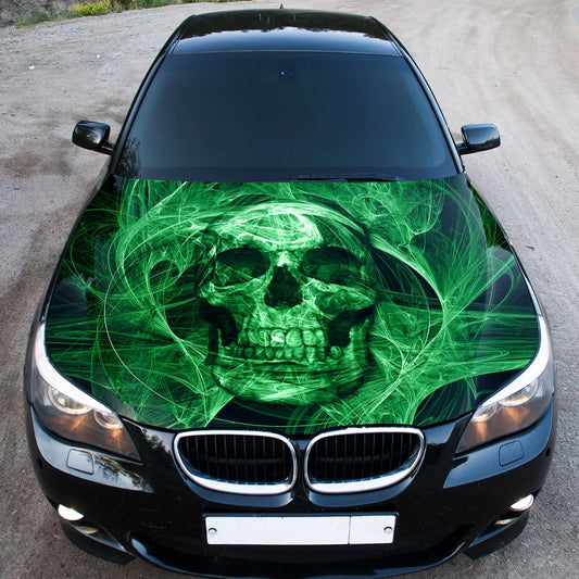 Abstract Skull Hood Wrap – Custom Vinyl Decal for Cars, Trucks & SUVs