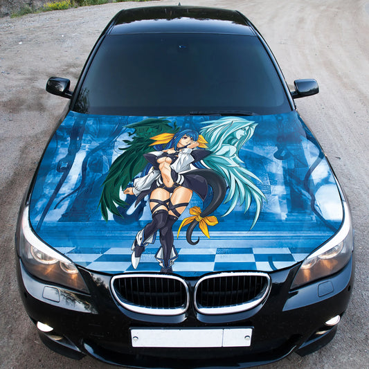 Anime Girl Gear Hood Wrap – Custom Vinyl Decal for Cars, Trucks & SUVs