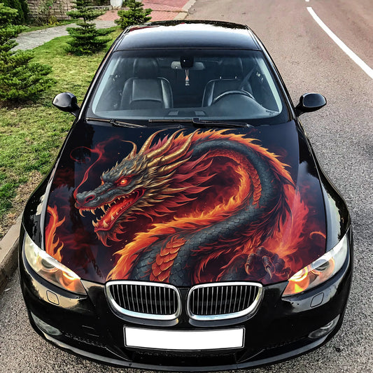 Chinese Dragon Hood Wrap – Custom Vinyl Decal for Cars, Trucks & SUVs, SS
