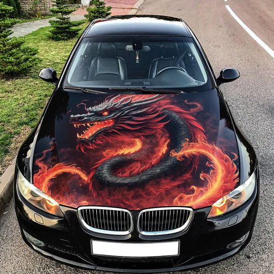 Chinese Dragon Hood Wrap – Custom Vinyl Decal for Cars, Trucks & SUVs, XL