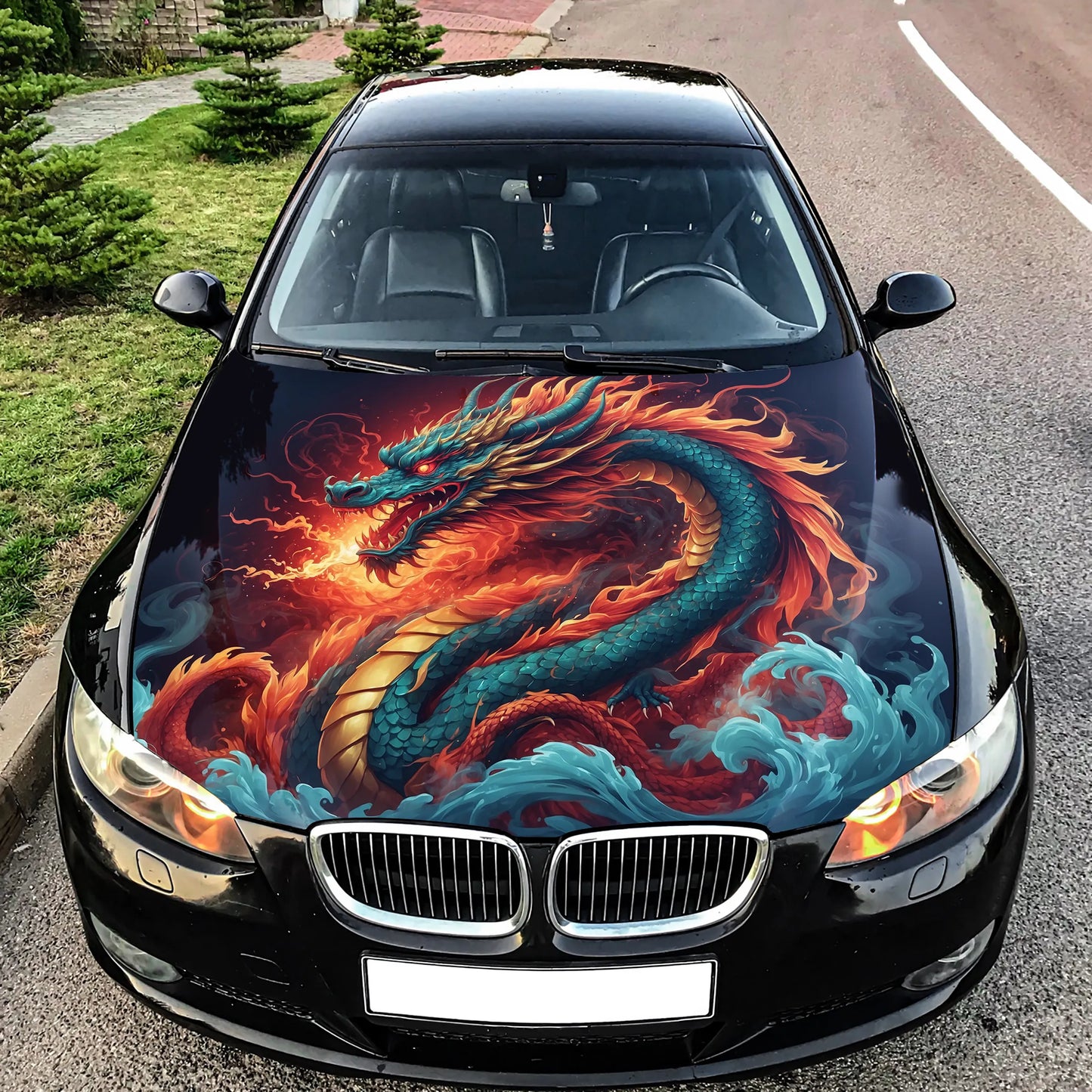 Chinese Dragon Hood Wrap – Custom Vinyl Decal for Cars, Trucks & SUVs, XX