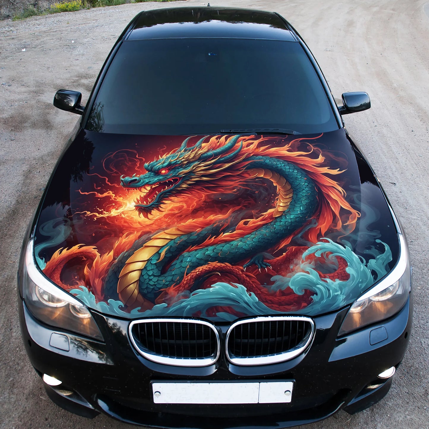 Chinese Dragon Hood Wrap – Custom Vinyl Decal for Cars, Trucks & SUVs, XX