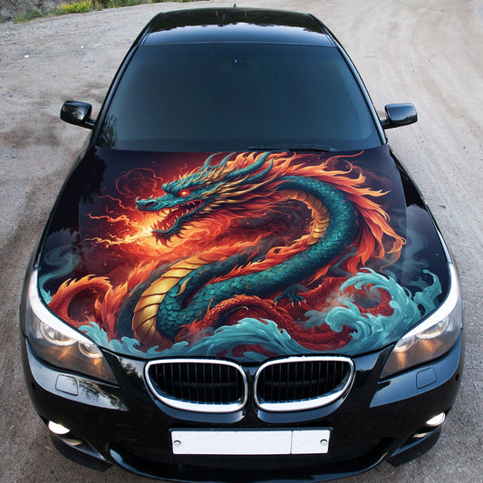 Chinese Dragon Hood Wrap – Custom Vinyl Decal for Cars, Trucks & SUVs, XX