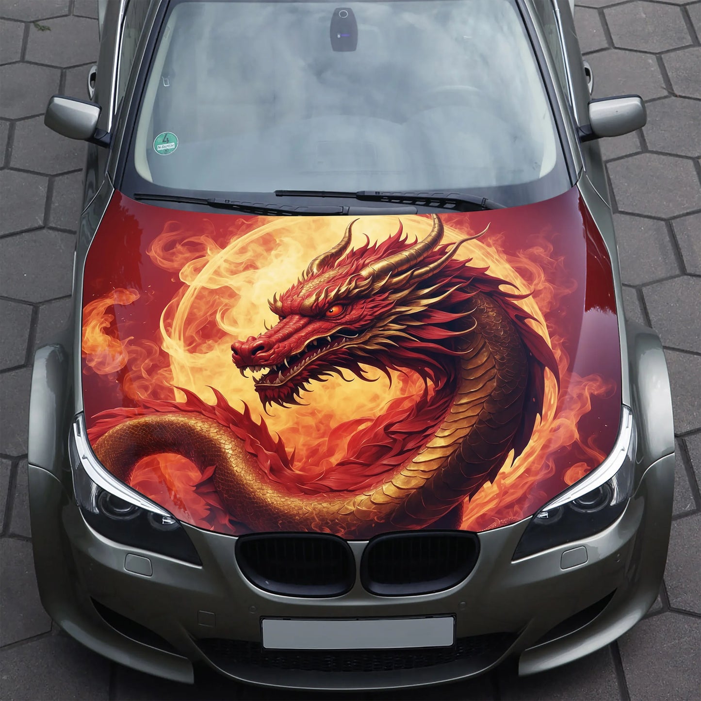 Chinese Dragon Hood Wrap – Custom Vinyl Decal for Cars, Trucks & SUVs, XXL