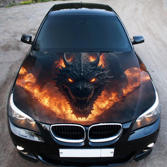 Dragon Fire Hood Wrap – Custom Vinyl Decal for Cars, Trucks & SUVs