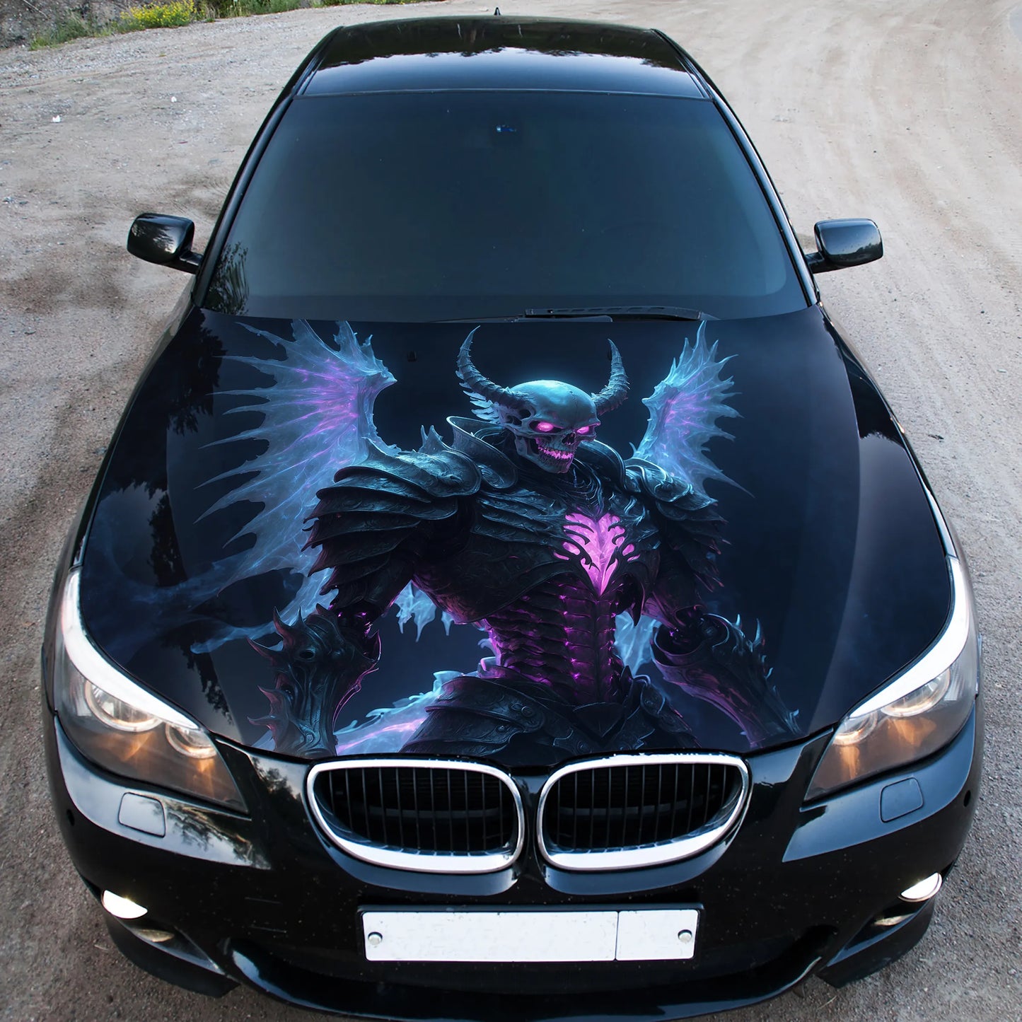 Dragon Skull Head Hood Wrap – Custom Vinyl Decal for Cars, Trucks & SUVs