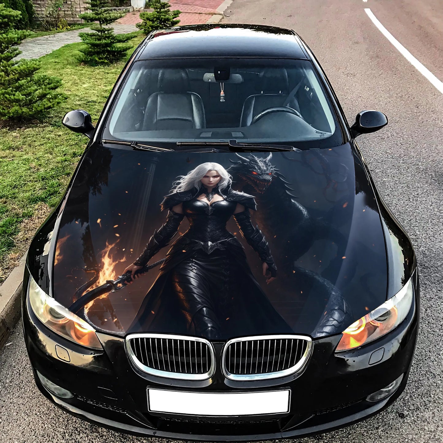Evil Dragon Tamer Hood Wrap – Custom Vinyl Decal for Cars, Trucks & SUVs