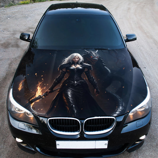 Evil Dragon Tamer Hood Wrap – Custom Vinyl Decal for Cars, Trucks & SUVs