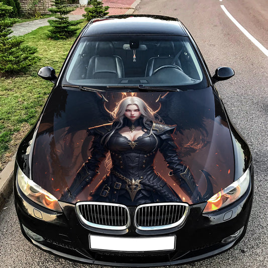 Evil Girl Hood Wrap – Custom Vinyl Decal for Cars, Trucks & SUVs vinyl