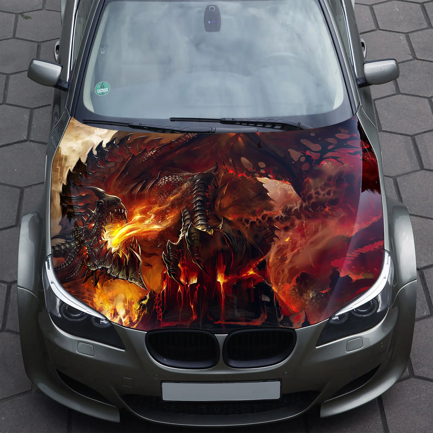 Fire Dragon Hood Wrap – Custom Vinyl Decal for Cars, Trucks & SUVs
