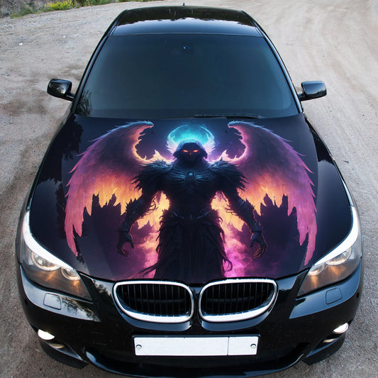 Ghostly Angel Hood Wrap – Custom Vinyl Decal for Cars, Trucks & SUVs