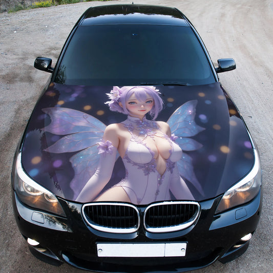 Girl Anime Hood Wrap – Custom Vinyl Decal for Cars, Trucks & SUVs vinyl