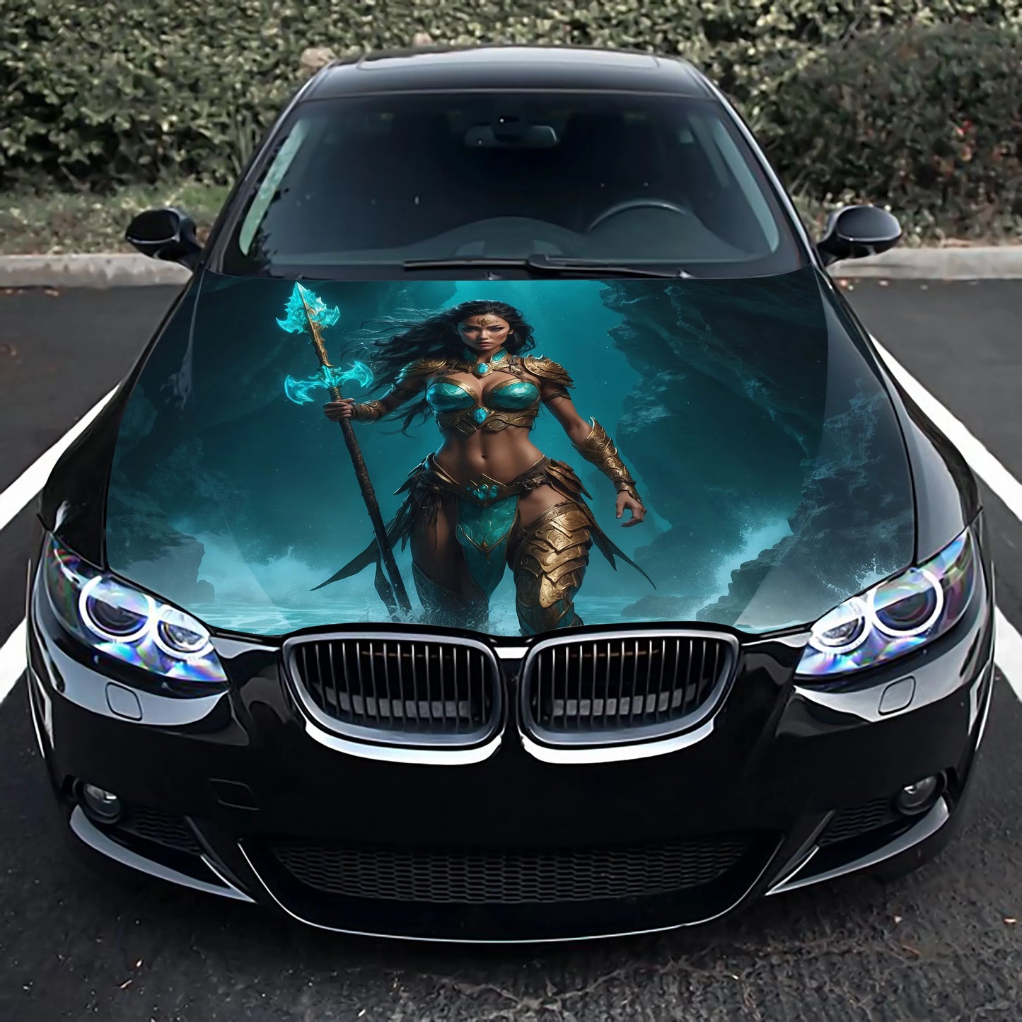Girl War Goddess Hood Wrap – Custom Vinyl Decal for Cars, Trucks & SUVs
