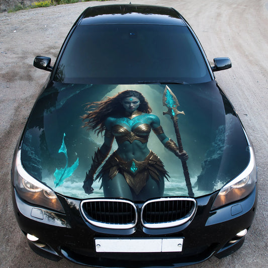 Goddess War Girl Hood Wrap – Custom Vinyl Decal for Cars, Trucks & SUVs