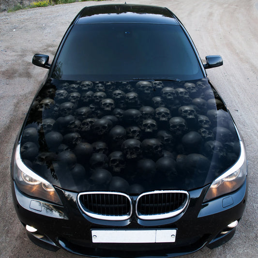 Gothic Skulls Pile Hood Wrap – Custom Vinyl Decal for Cars, Trucks & SUVs