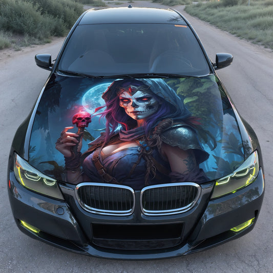 Gothic Sorceress Witch Hood Wrap – Custom Vinyl Decal for Cars, Trucks & SUVs