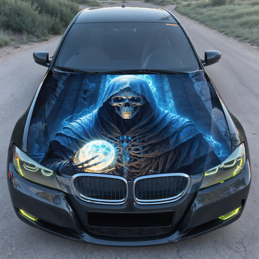 Grim Reaper Magic Orb Hood Wrap – Custom Vinyl Decal for Cars, Trucks & SUVs
