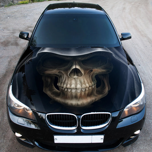 Grim Reaper Skull Hood Wrap – Custom Vinyl Decal for Cars, Trucks & SUVs