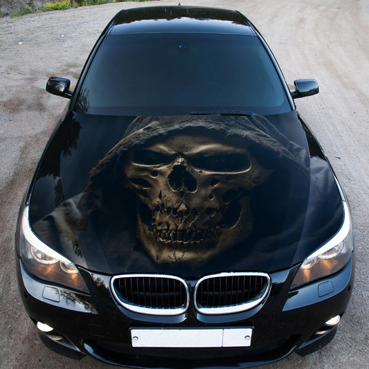 Grim Reaper Skull Hood Wrap – Custom Vinyl Decal for Cars, Trucks & SUVs