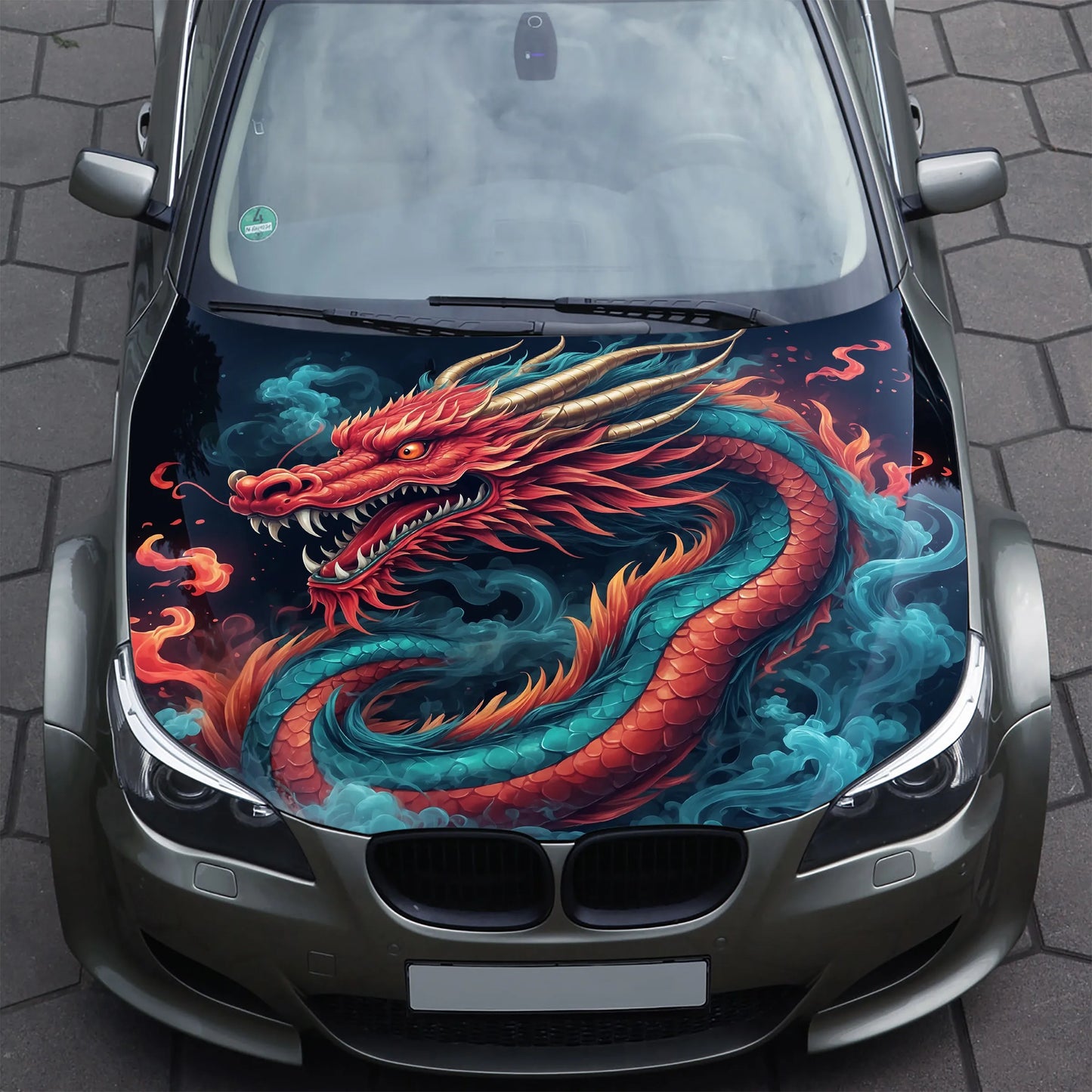 Japanese Dragon Hood Wrap – Custom Vinyl Decal for Cars, Trucks & SUVs