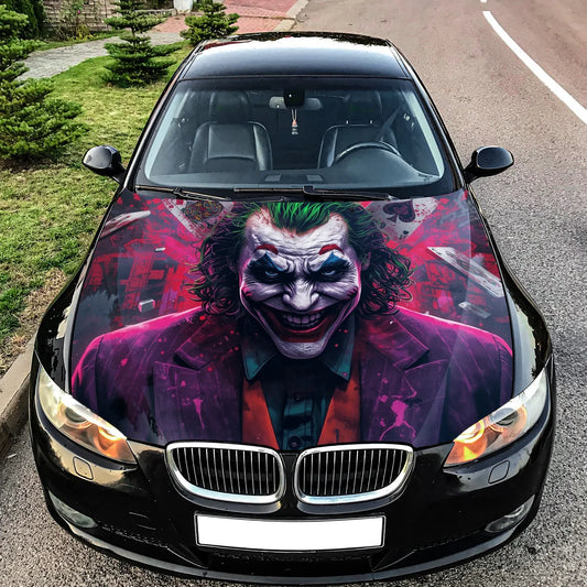 Joker Madness Hood Wrap Graphic – Custom Vinyl Decal for Cars, Trucks & SUVs