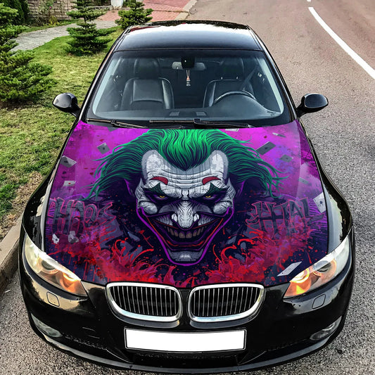 Joker Painted Hood Wrap Graphic – Custom Vinyl Decal for Cars, Trucks & SUVs
