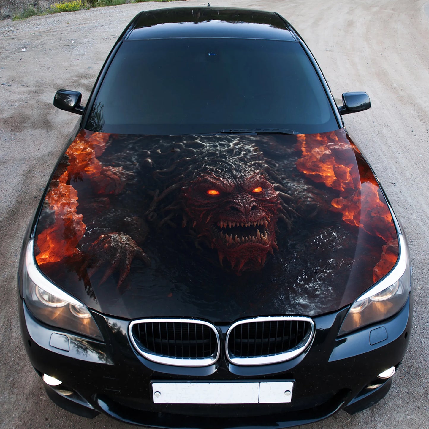 Lava Monster Hood Wrap – Custom Vinyl Decal for Cars, Trucks & SUVs