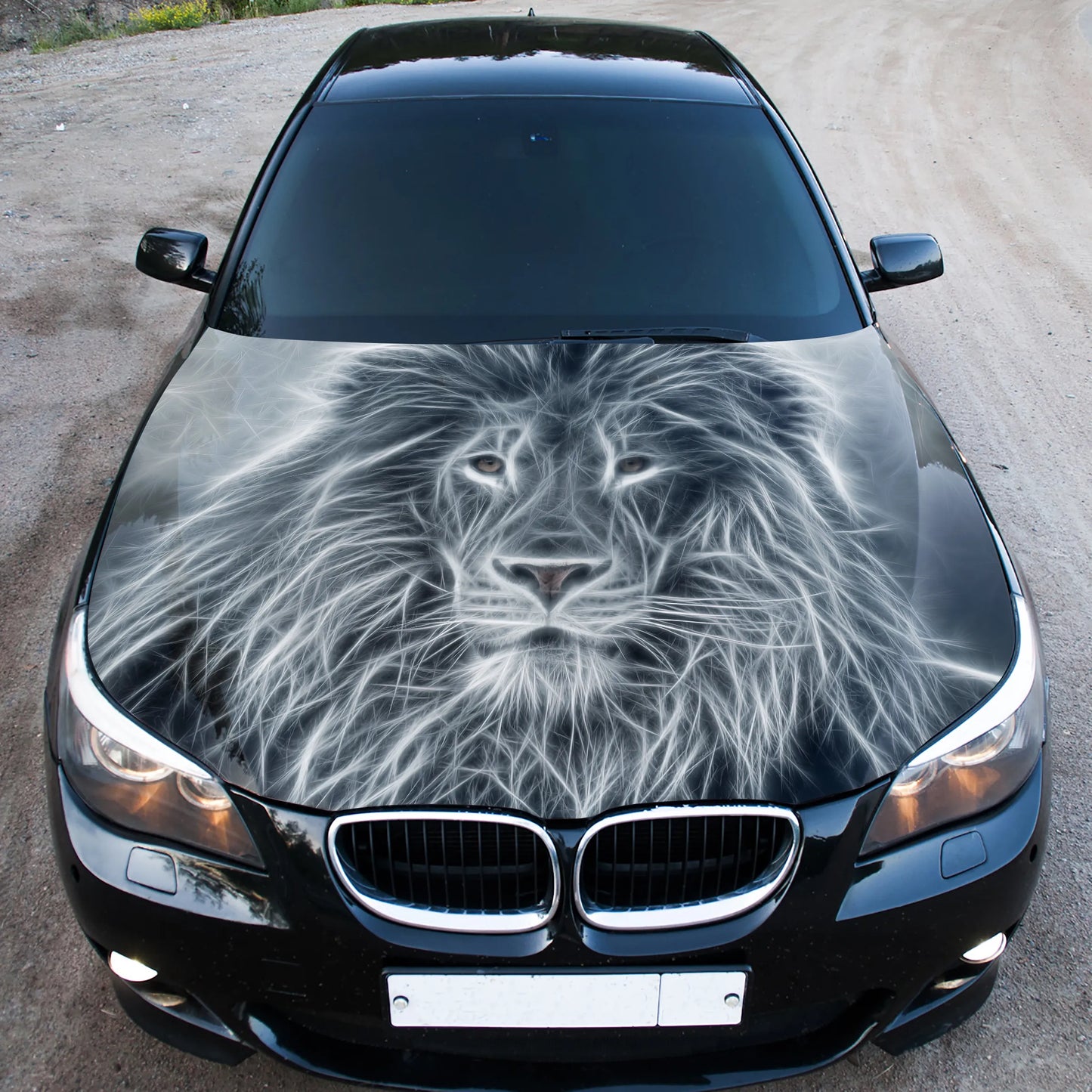 Lion Abstract Hood Wrap – Custom Vinyl Decal for Cars, Trucks & SUVs L