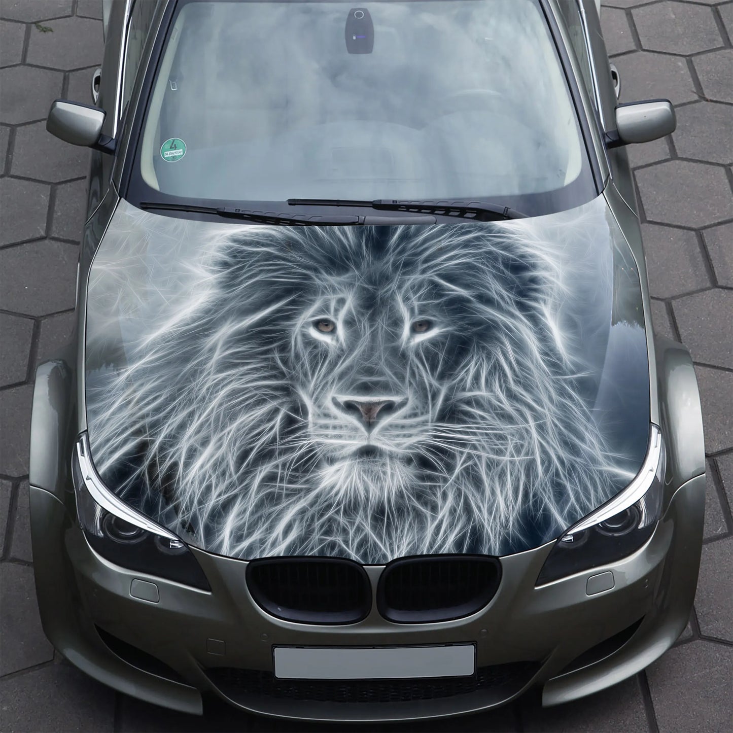 Lion Abstract Hood Wrap – Custom Vinyl Decal for Cars, Trucks & SUVs L