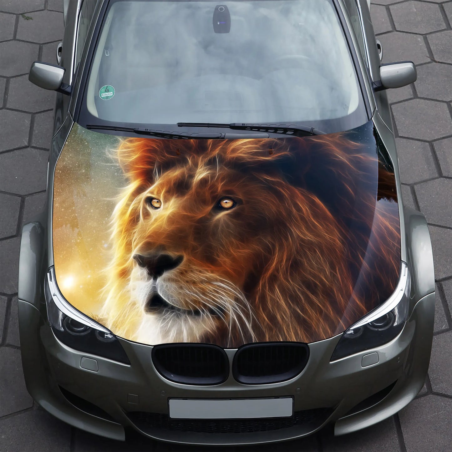 Lion Abstract Hood Wrap – Custom Vinyl Decal for Cars, Trucks & SUVs X