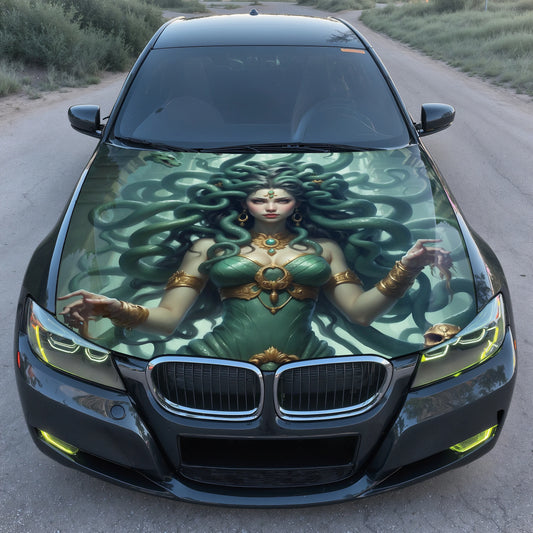 Medusa Gorgon Fantasy Art Hood Wrap – Custom Vinyl Decal for Cars, Trucks & SUVs