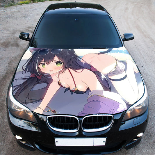 Miku Neko Cat Girl Hood Wrap – Custom Vinyl Decal for Cars, Trucks & SUVs