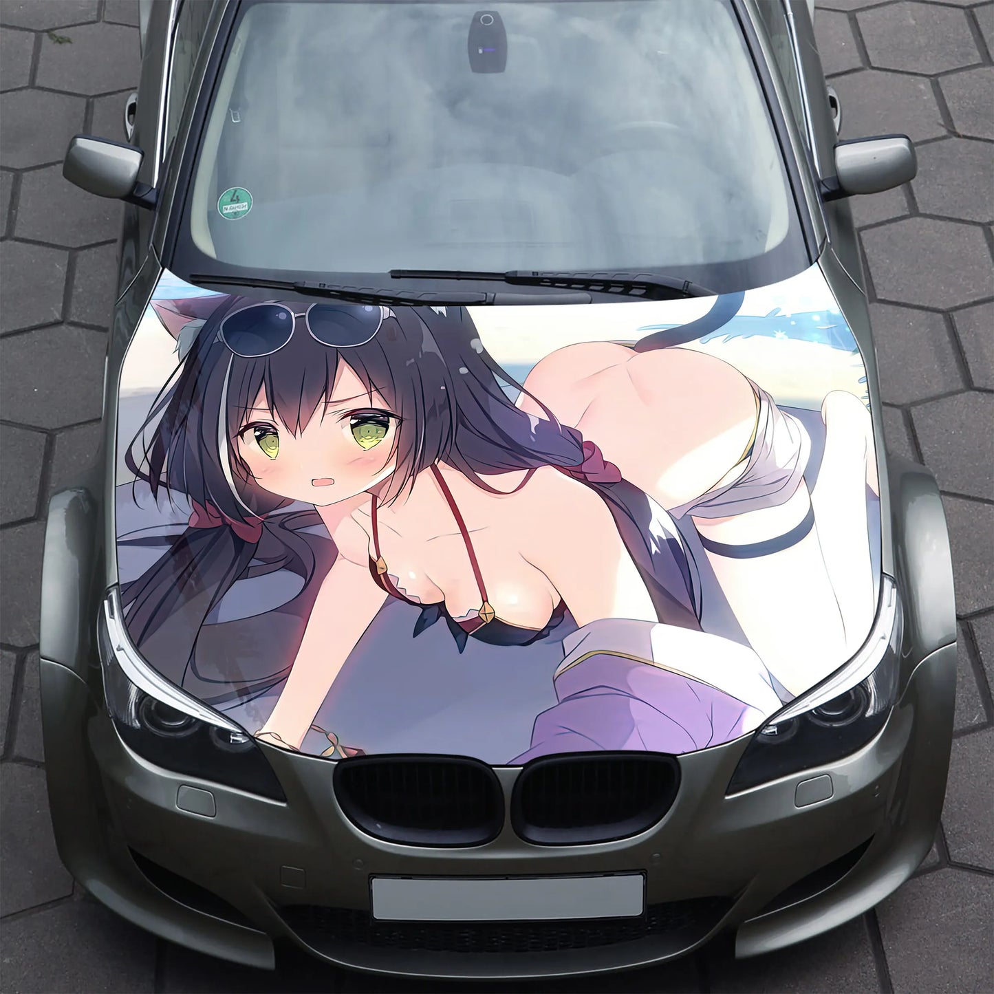 Miku Neko Cat Girl Hood Wrap – Custom Vinyl Decal for Cars, Trucks & SUVs