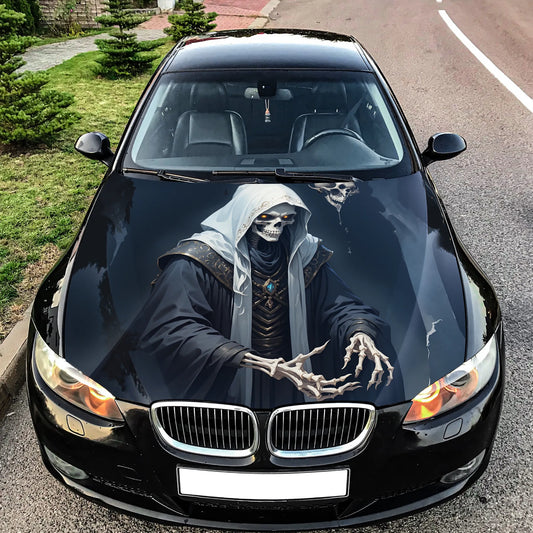Necromancer Grim Reaper Hood Wrap – Custom Vinyl Decal for Cars, Trucks & SUVs