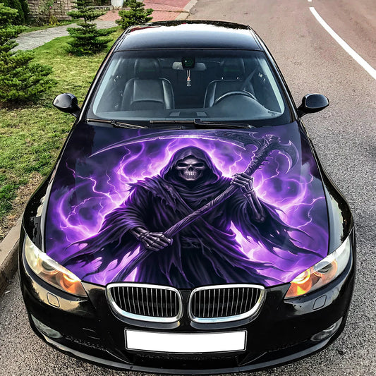 Purple Reaper Portal Hood Wrap Graphic – Custom Vinyl Decal for Cars, Trucks & SUVs