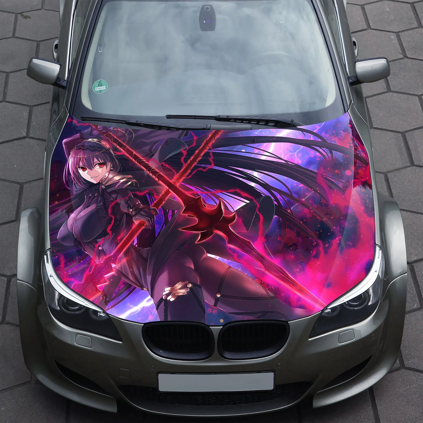 Sexy Anime Sword Hood Wrap – Custom Vinyl Decal for Cars, Trucks & SUVs