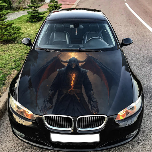 Skeletal Grim Reaper Hood Wrap – Custom Vinyl Decal for Cars, Trucks & SUVs