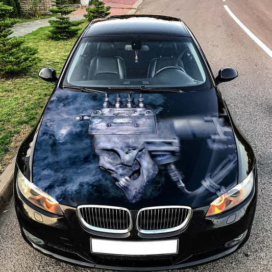 Skull Engine Hood Wrap – Custom Vinyl Decal for Cars, Trucks & SUVs
