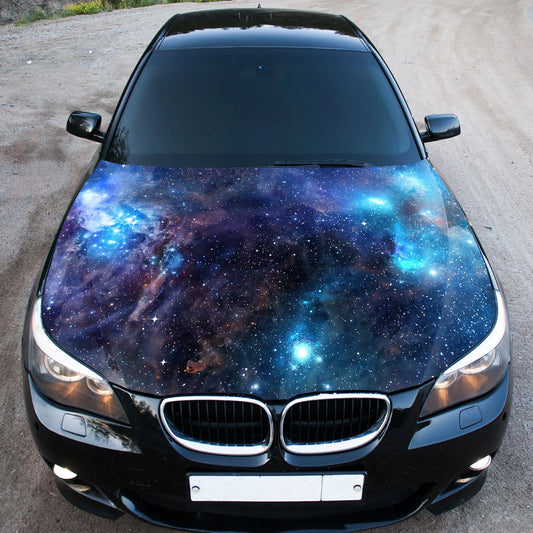 Space Galaxy Hood Wrap – Custom Vinyl Decal for Cars, Trucks & SUVs