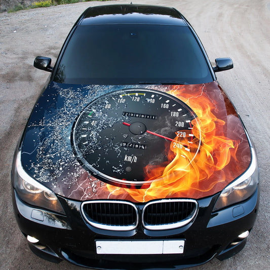 Speedometer Hood Wrap – Custom Vinyl Decal for Cars, Trucks & SUVs
