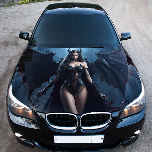 Vampire Queen Hood Wrap – Custom Vinyl Decal for Cars, Trucks & SUVs