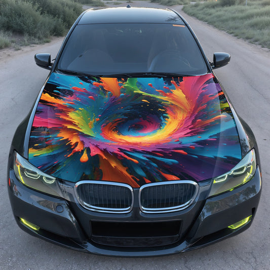 Vortex Explosion Hood Wrap – Custom Vinyl Decal for Cars, Trucks & SUVs