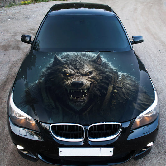 Werewolf Hood Wrap – Custom Vinyl Decal for Cars, Trucks & SUVs