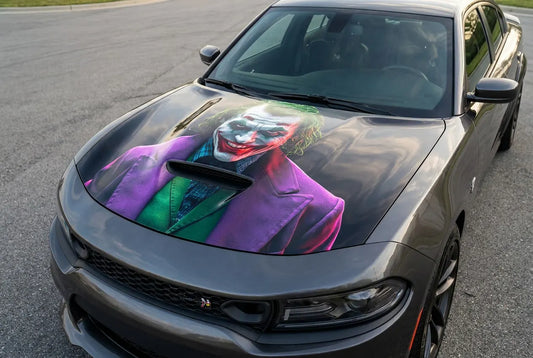 Dodge Charger with custom hood wrap design