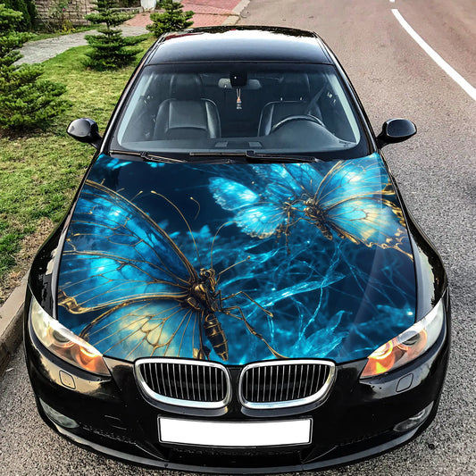 Abstract Butterfly Hood Wrap – Custom Vinyl Decal for Cars, Trucks & SUVs