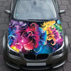 Abstract Flowers Hood Wrap – Custom Vinyl Decal for Cars, Trucks & SUVs