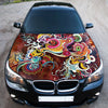 Abstract Flowers Hood Wrap – Custom Vinyl Decal for Cars, Trucks & SUVs
