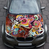 Abstract Flowers Hood Wrap – Custom Vinyl Decal for Cars, Trucks & SUVs