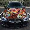 Abstract Flowers Hood Wrap – Custom Vinyl Decal for Cars, Trucks & SUVs